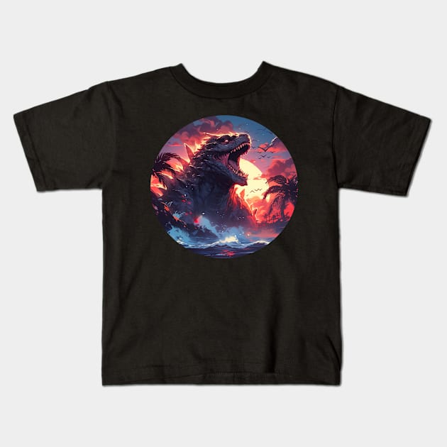 Sea monster Kids T-Shirt by NemfisArt